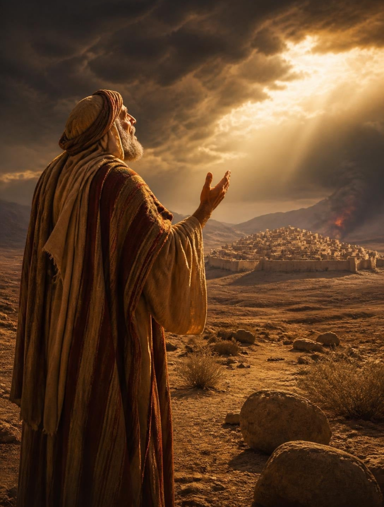 Abraham talking to the Lord
